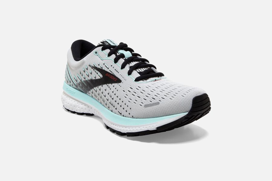 Brooks Ghost 13 Road Running Shoes Womens - White/Black - TPGOZ-0461